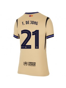 Zenske Futbalové oblečenie Barcelona Frenkie de Jong #21 2025-26 Krátky Rukáv - Preč